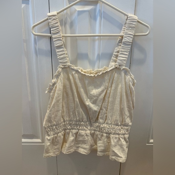Marine Layer Dylan Smocked Tank Antique White Medium NWT - Picture 4 of 5